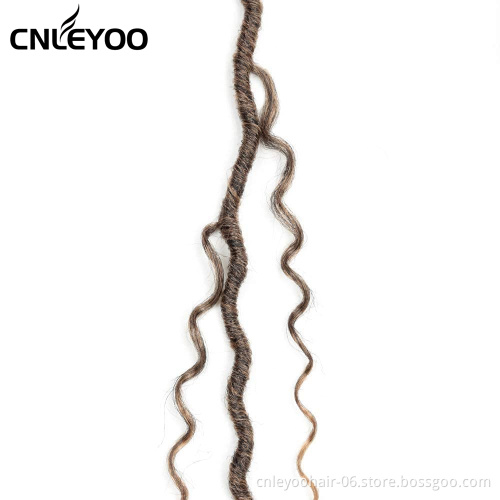 River Faux Locs Hair Red 18 Inch Factory Synthetic Goddess Faux Locs Crochet Braiding Hair Extension